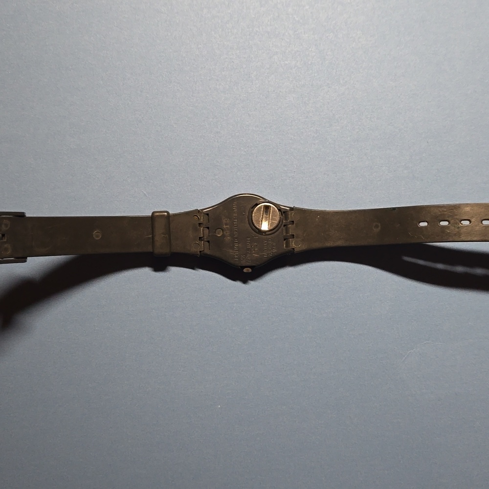 1984 Rare Numbered Limited Edition Women's Swatch Watch Black/Pinstripe - Picture 4 of 4